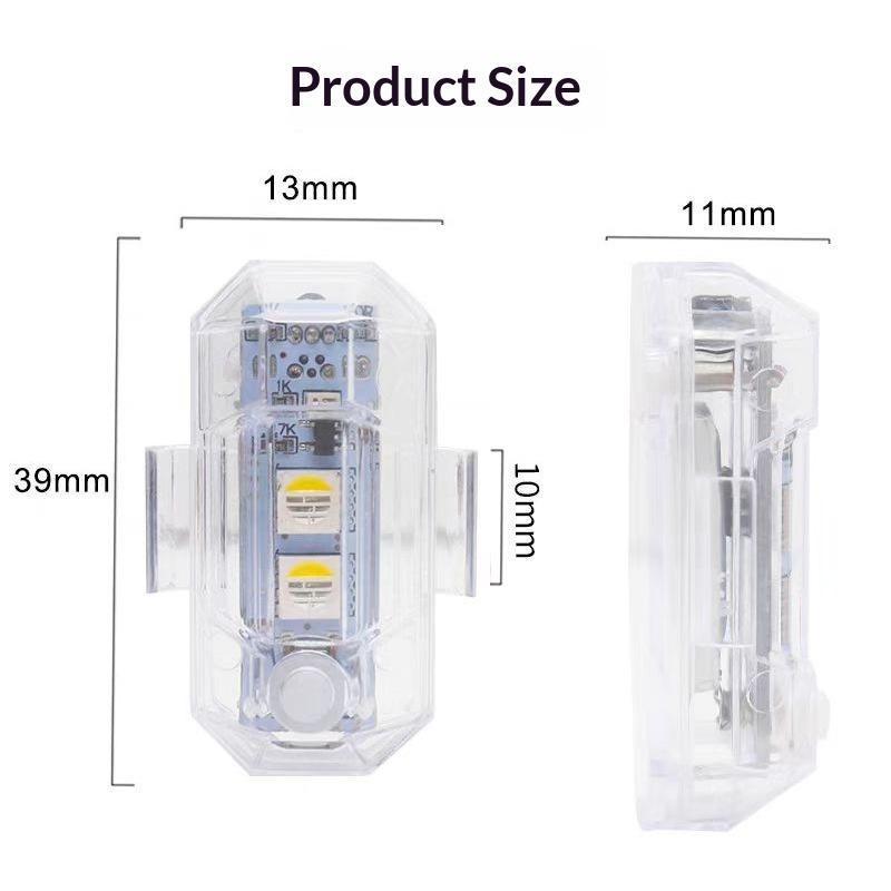 Motorcycle LED RGB Warning Lig - Drone Strobe Light ulasan dan harga