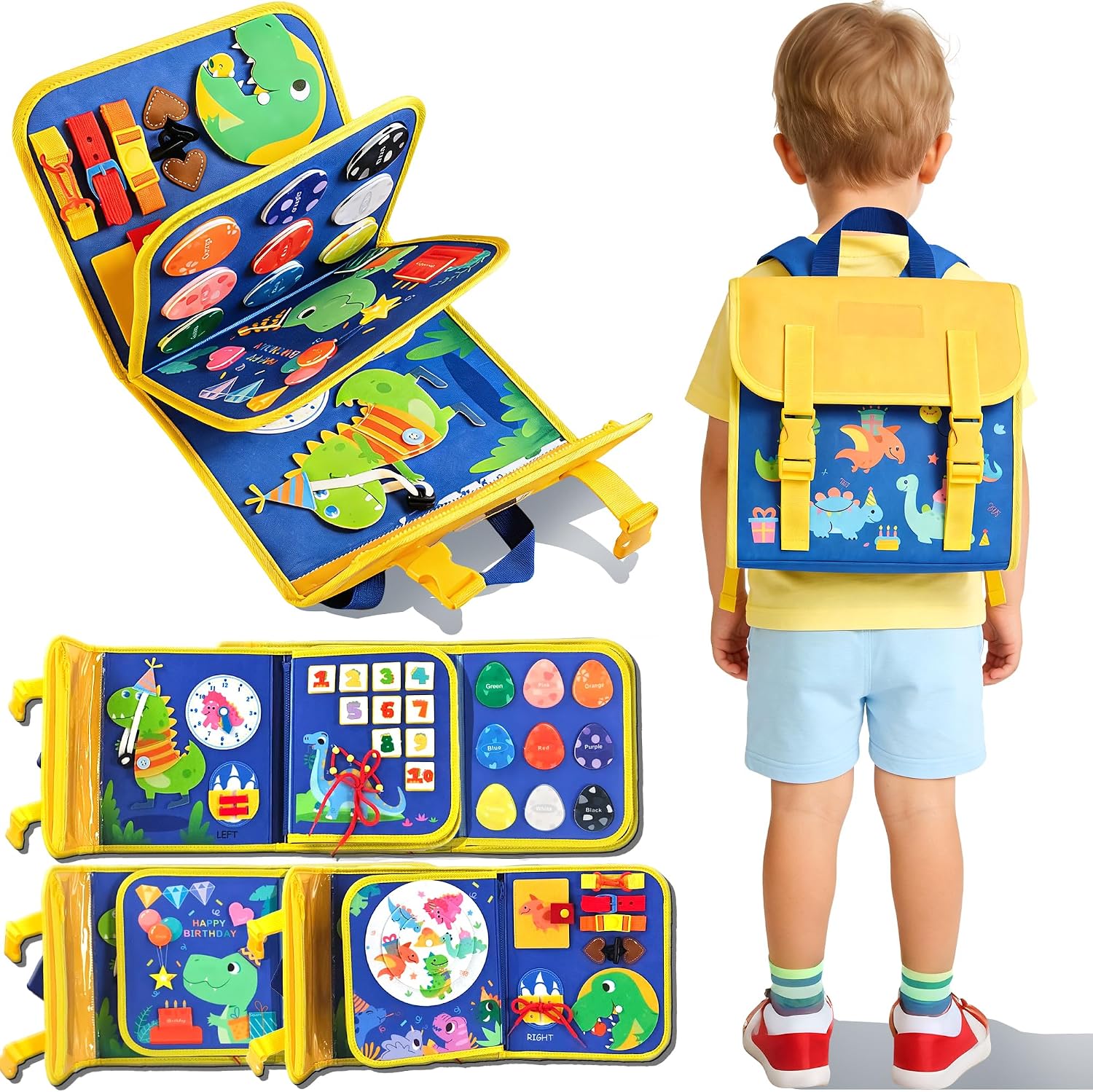 Dinosaur Toddler Busy Board Ba - Drone Backpack ulasan dan harga