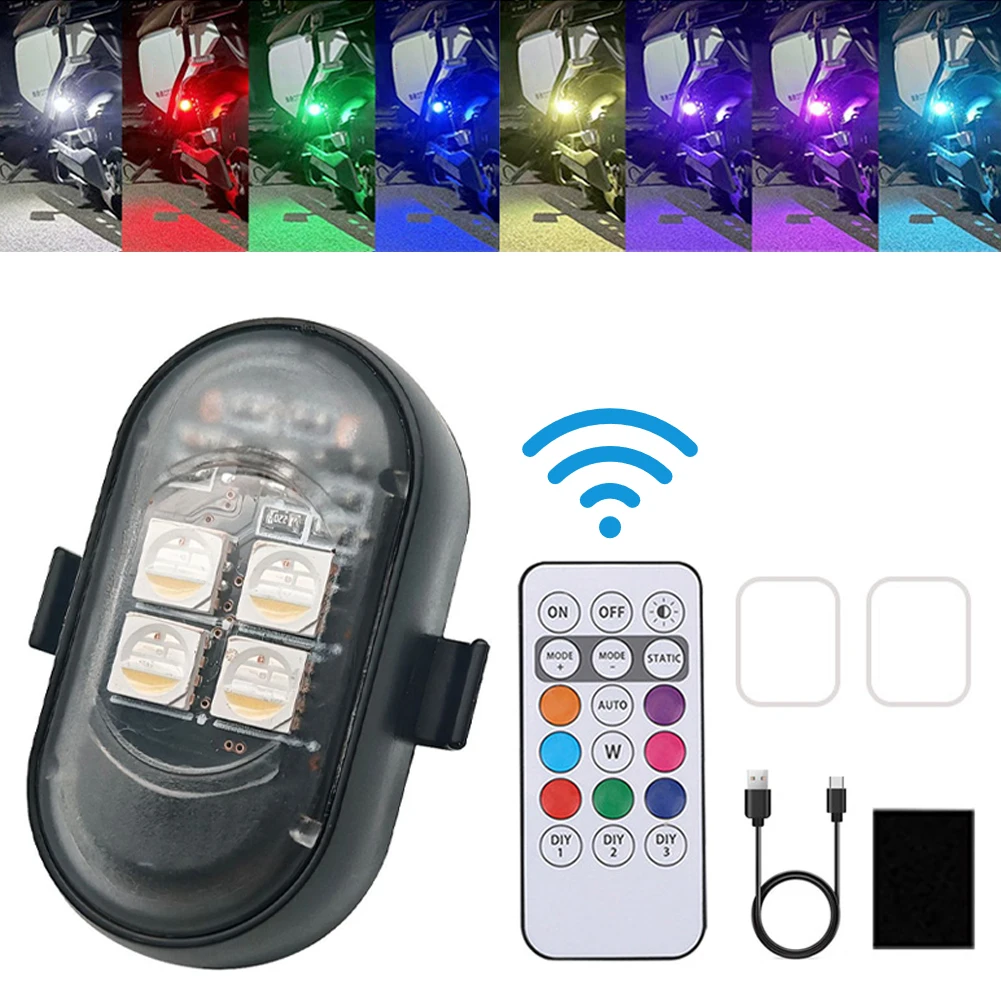 1-8PCS USB Rechargeable Waterp - Drone Strobe Light ulasan dan harga