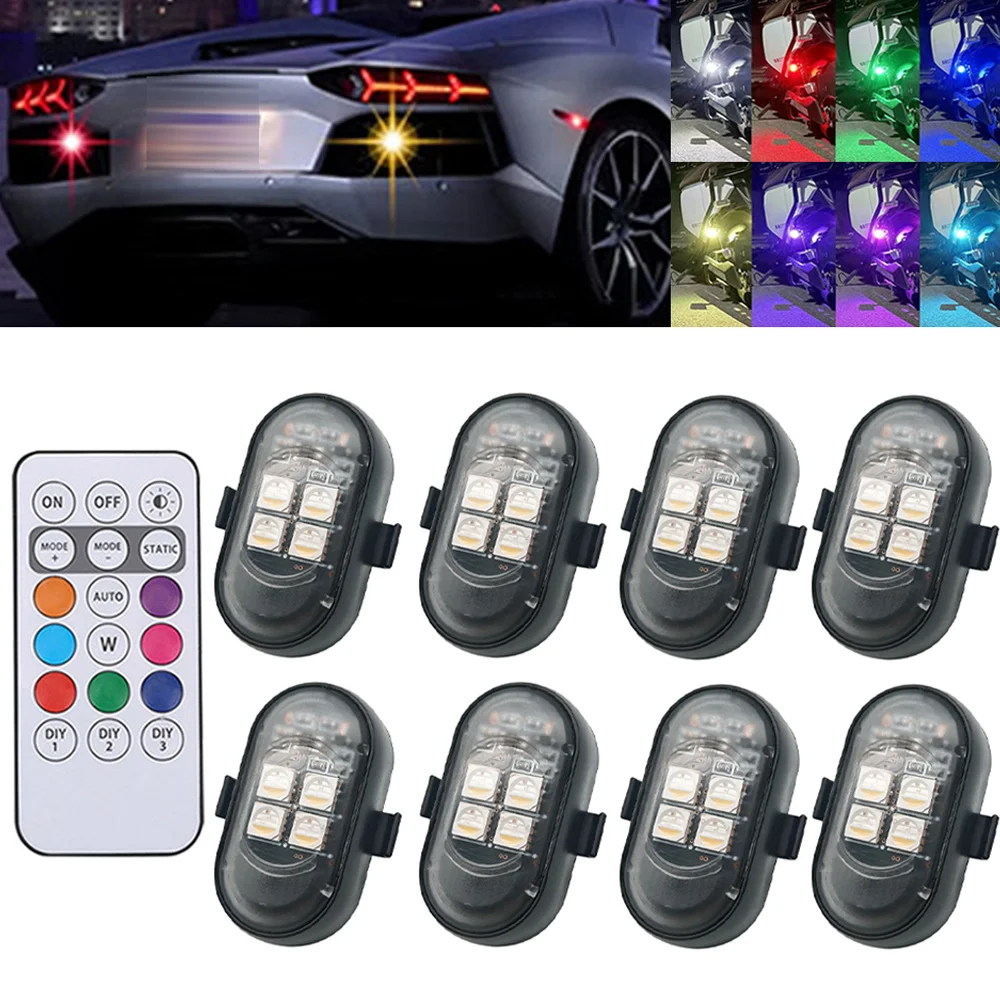 1-8PCS USB Rechargeable Waterp - Drone Strobe Light ulasan dan harga
