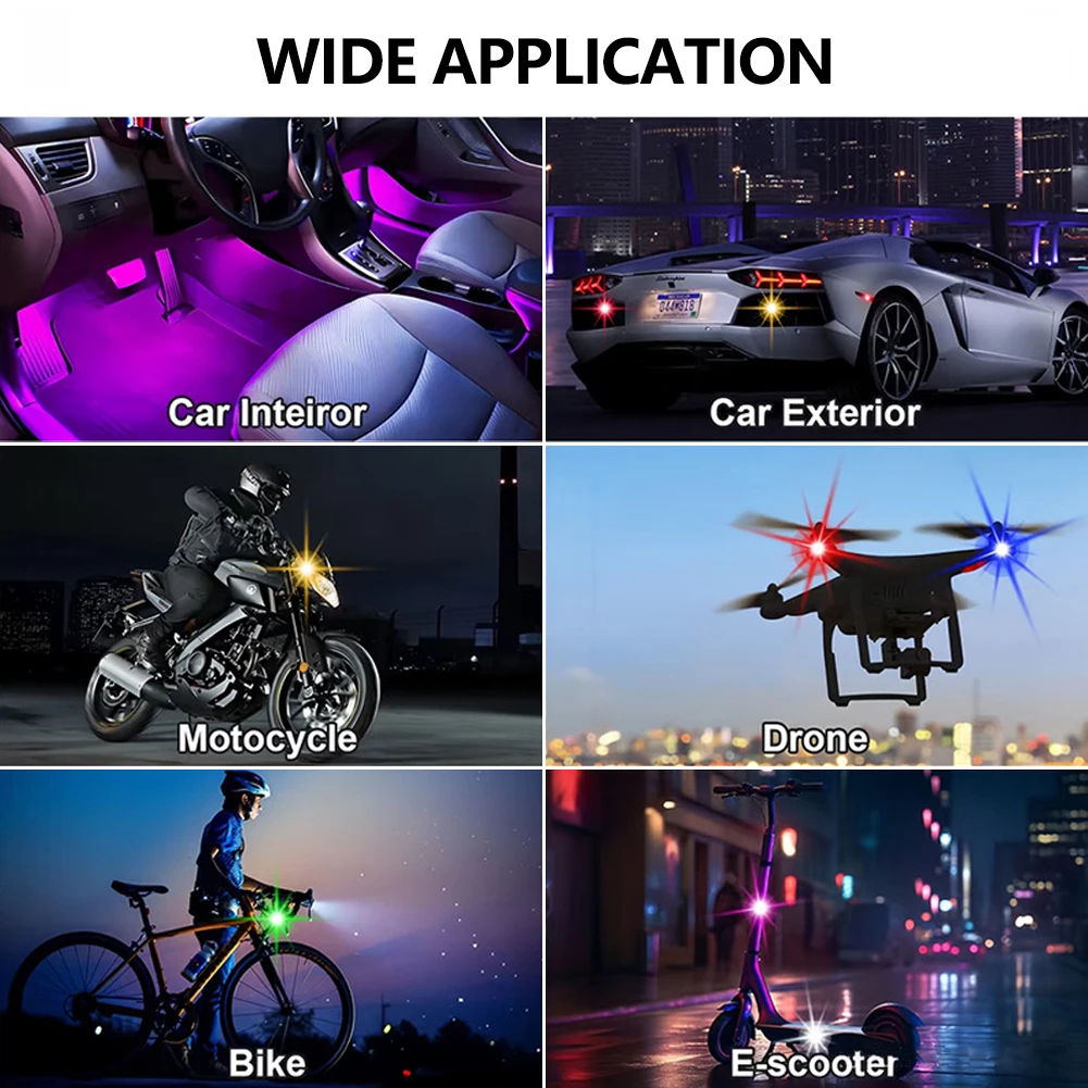 1-8PCS USB Rechargeable Waterp - Drone Strobe Light ulasan dan harga