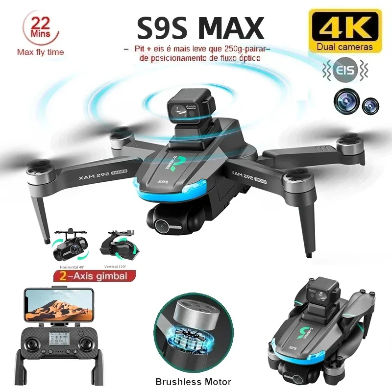 NEW S9S MAX MINI Drone 4K 2-Ax - Drone Controller Screen ulasan dan harga