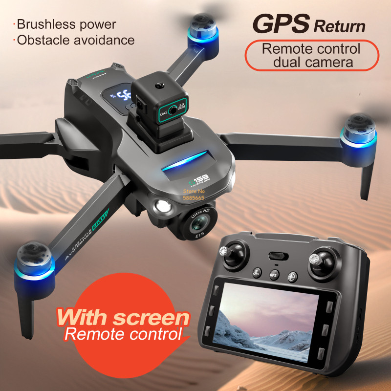 8K Dual Camera 5G WIFI FPV Rem - Drone Controller Screen ulasan dan harga