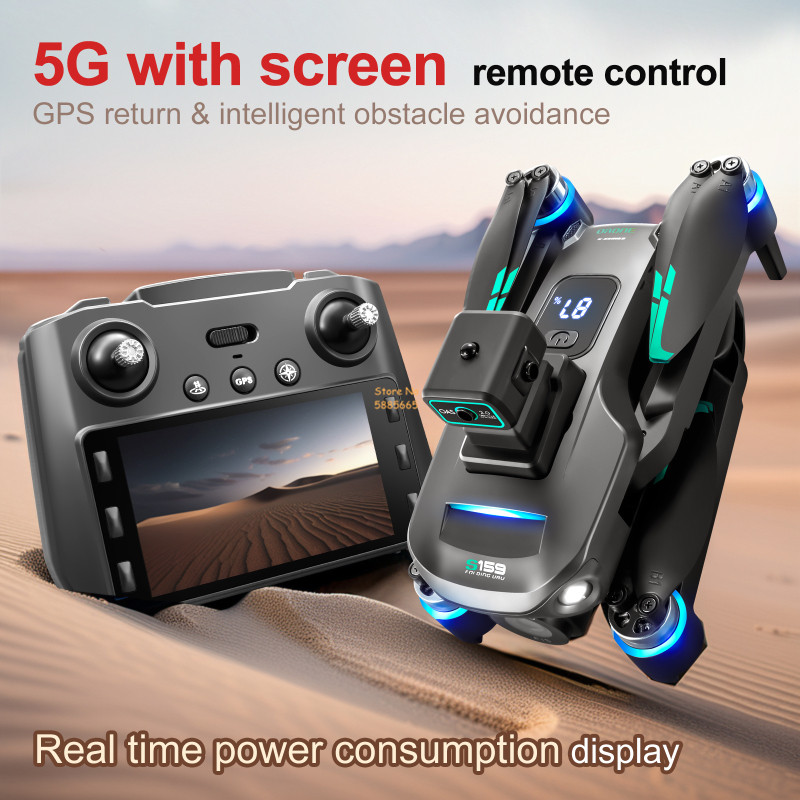 8K Dual Camera 5G WIFI FPV Rem - Drone Controller Screen ulasan dan harga