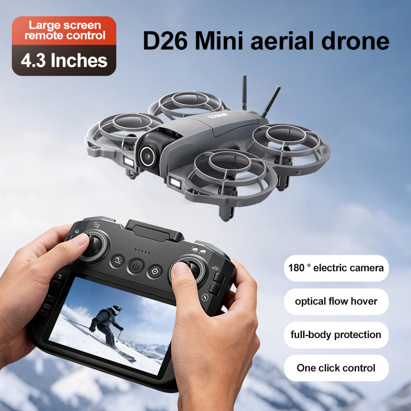 D26 Drone 4K Aerial HD 180° Ca - Drone Controller Screen ulasan dan harga