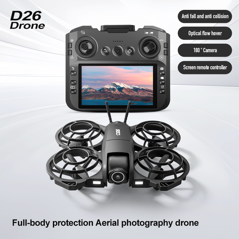 D26 Drone 4K Aerial HD 180° Ca - Drone Controller Screen ulasan dan harga